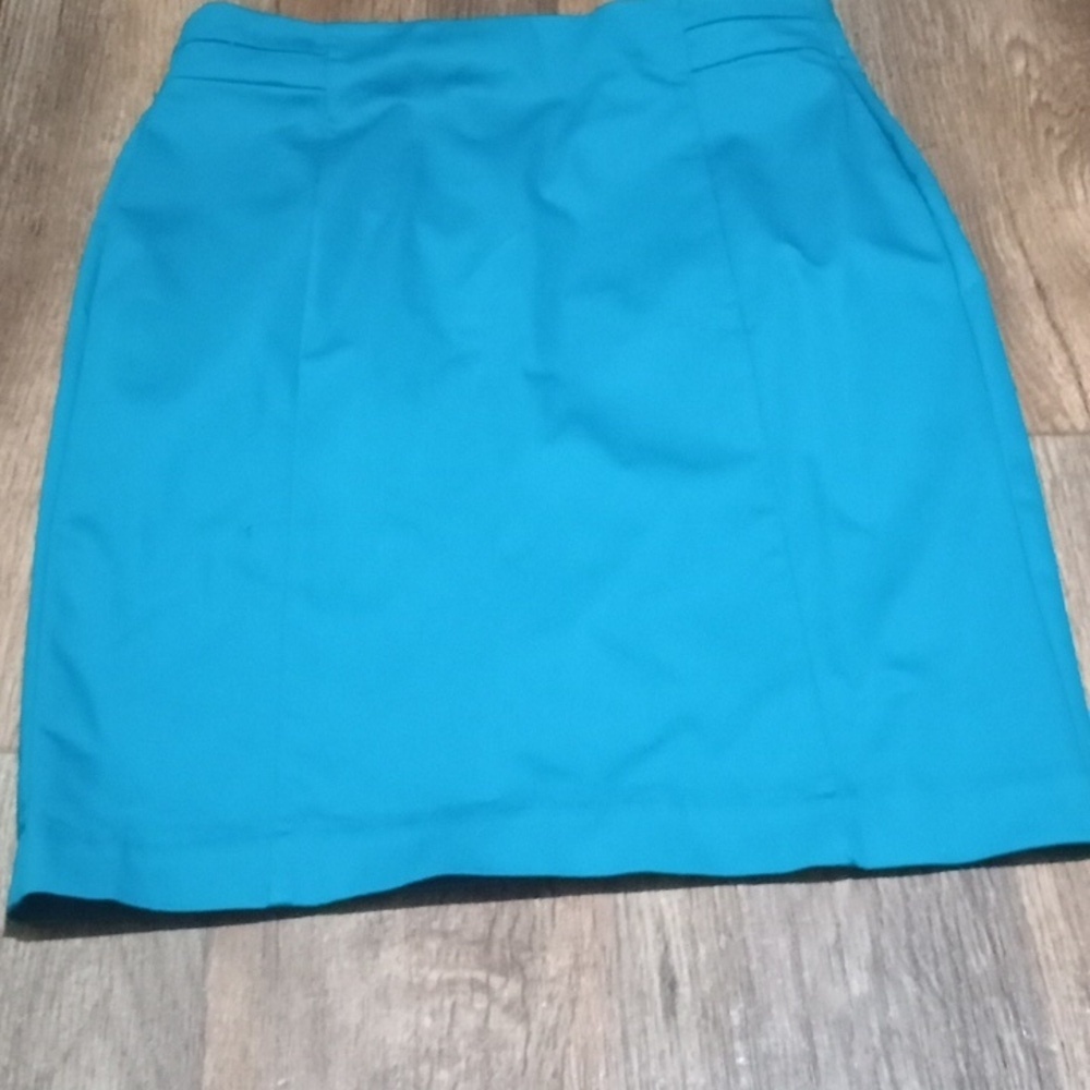 Worthington women's Teal Midi Pencil Skirt Size Small